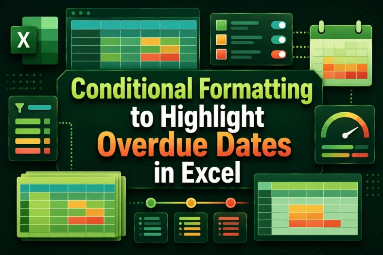 featured image - conditional formatting to highlight overdue dates in excel