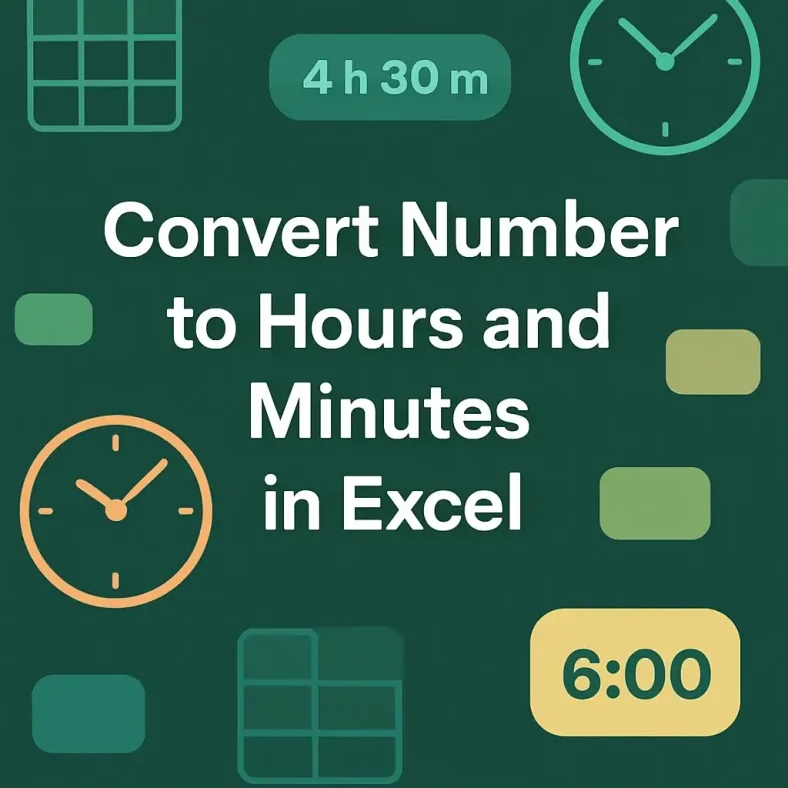 featured image - convert number to hours and minutes in excel