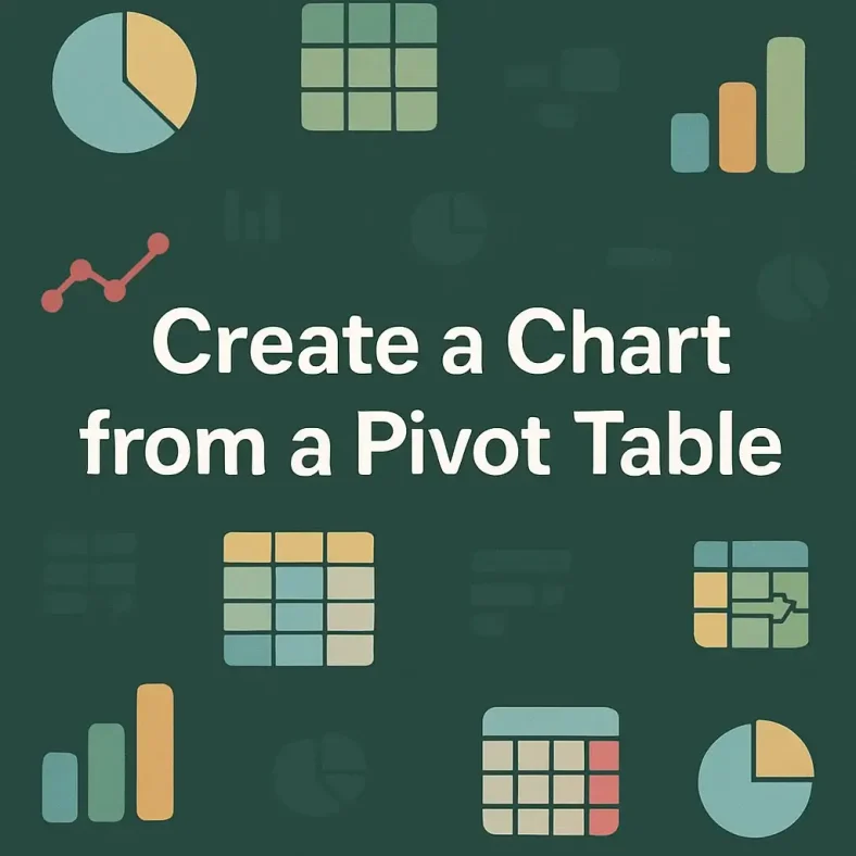featured image- create chart from pivot table in excel