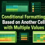 featured image - excel conditional formatting based on another text with multiple values