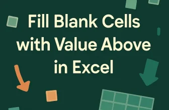 featured image - excel fill blank cells with value above