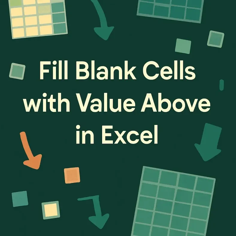 featured image - excel fill blank cells with value above