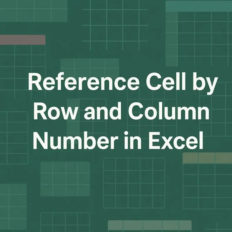 featured image - excel reference cell by row and column number