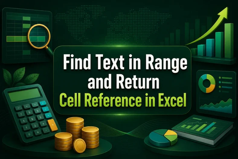 featured image - find text in range and return cell reference in excel