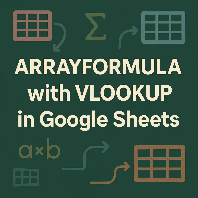 featured image - google sheets array formula vlookup