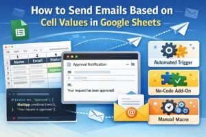 featured image - google sheets send email based on cell value