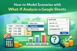 featured image - google sheets what if analysis