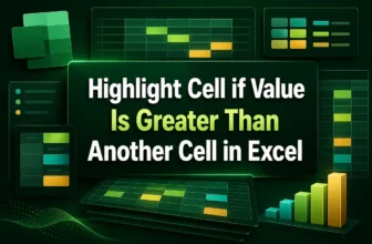featured image - highlight a cell if value is greater than another cell in excel