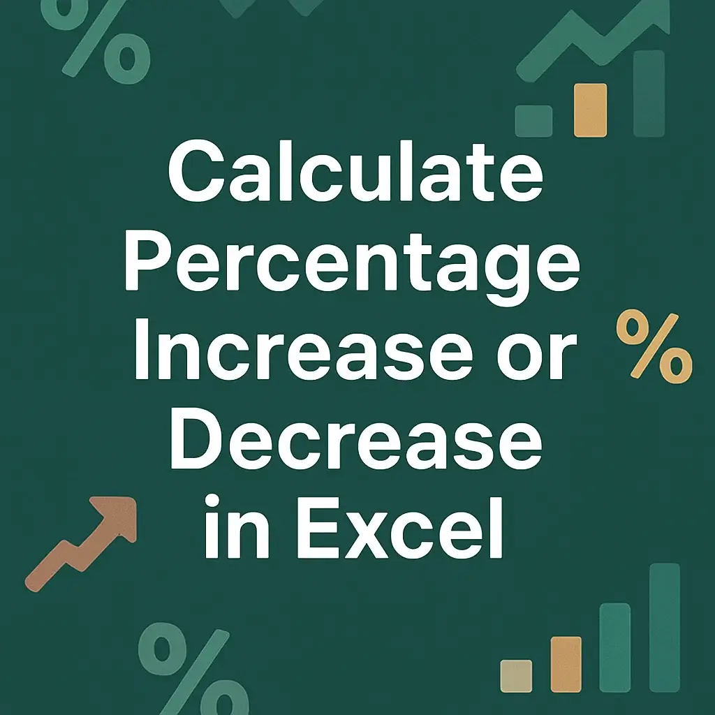 How to Calculate Percentage Increase or Decrease in Excel - Excel Insider