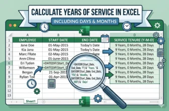featured image - how to calculate years of service in excel
