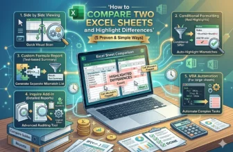 featured image - how to compare two excel sheets and highlight differences