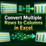 featured image - how to convert multiple rows to columns in excel