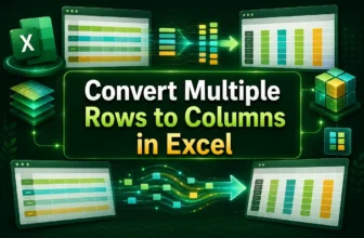 featured image - how to convert multiple rows to columns in excel