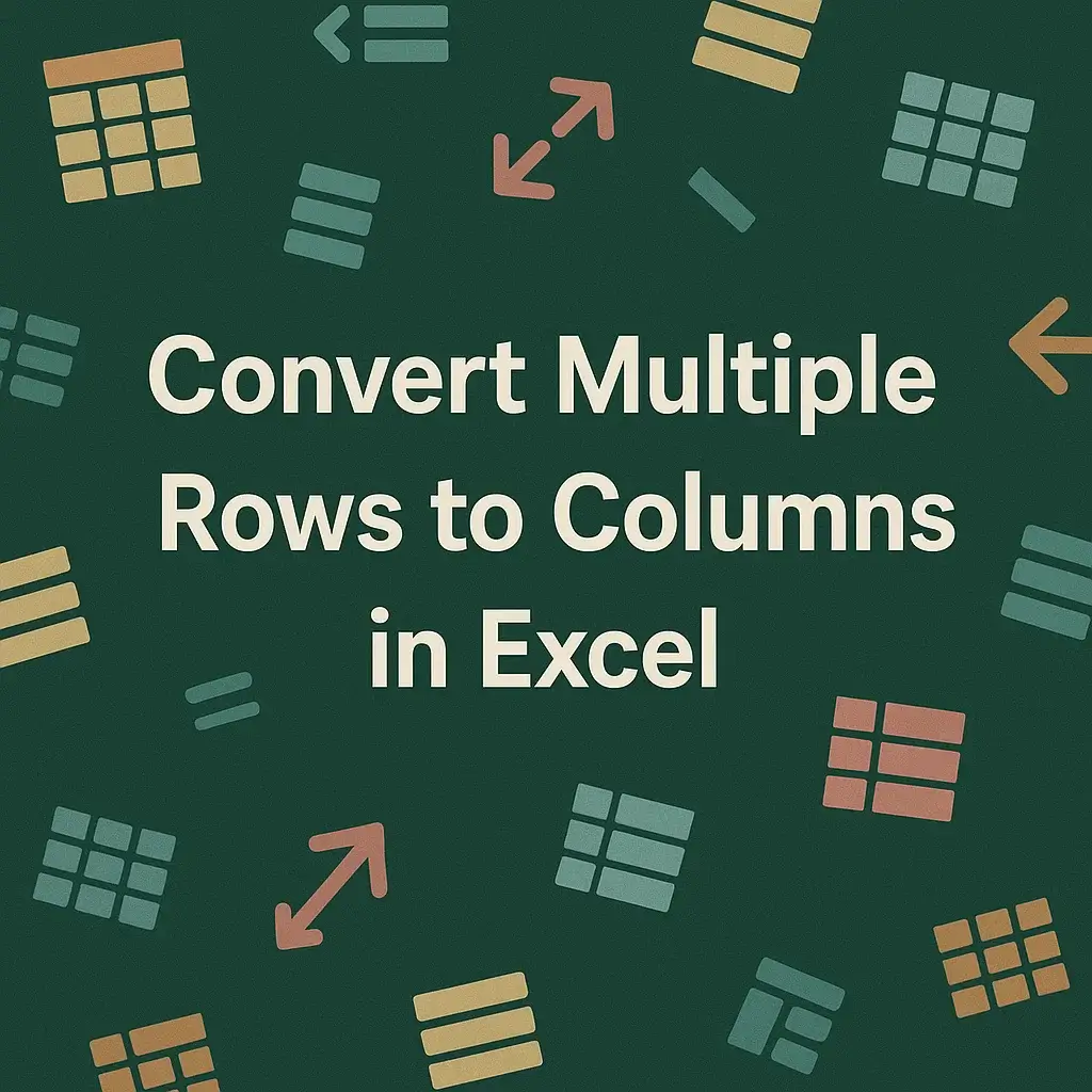 How to Convert Multiple Rows to Columns in Excel (4 Methods) - Excel ...