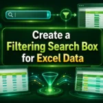 featured image - how to create a filtering search box in excel