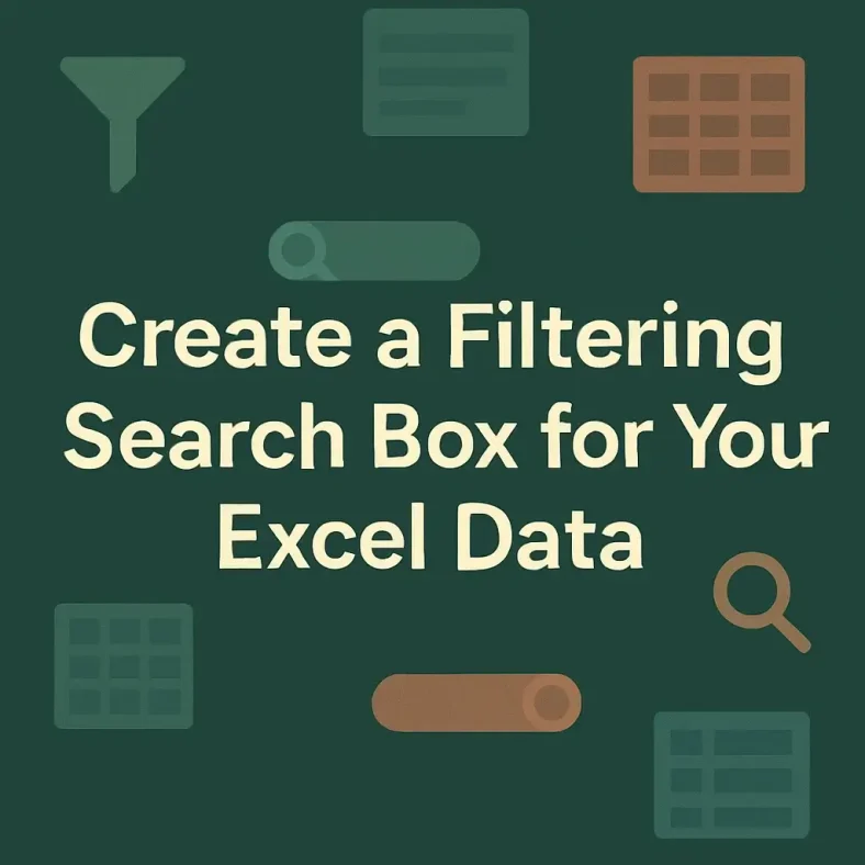 featured image - how to create a filtering search box in excel