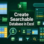 featured image - how to create a searchable database in excel