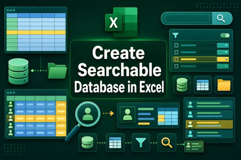 featured image - how to create a searchable database in excel