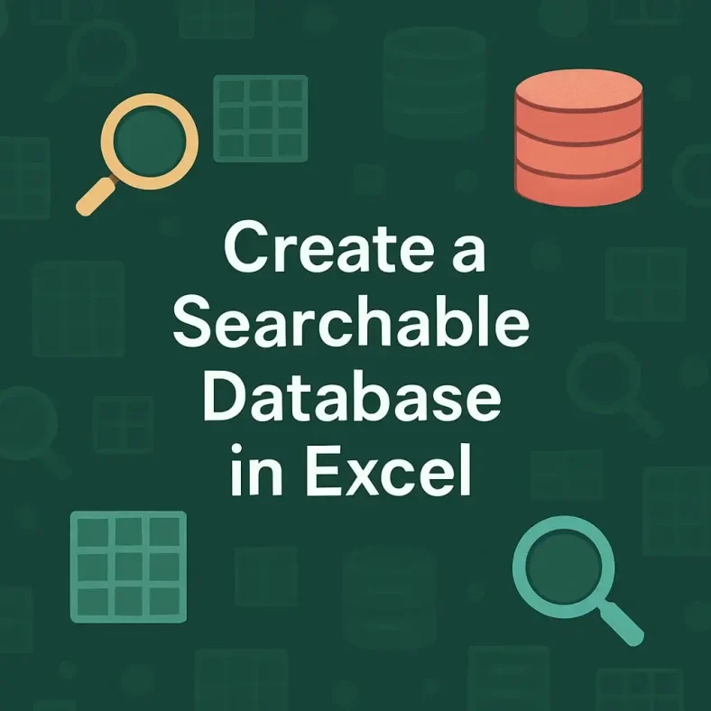 featured image - how to create a searchable database in excel