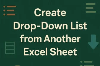 featured image - how to create drop down list from another excel sheet