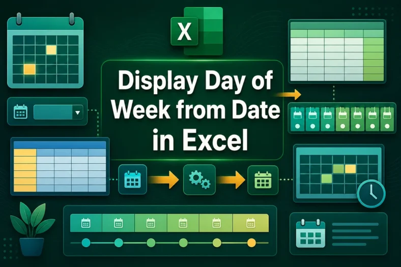 featured image - how to display day of week from date in excel