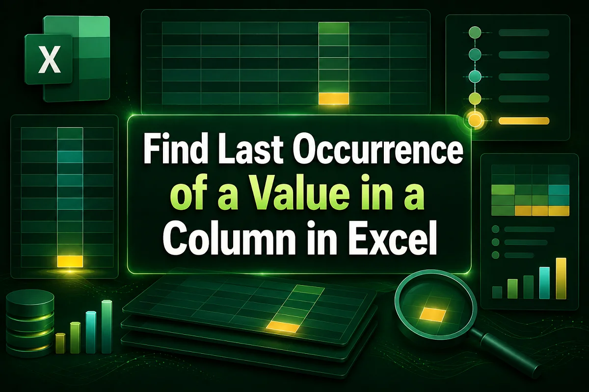 How to Find Last Occurrence of a Value in a Column in Excel - Excel Insider