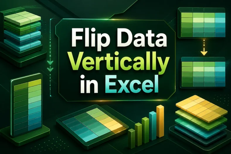 featured image - how to flip data vertically in excel
