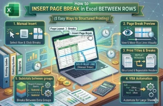 featured image - how to insert page break in excel between rows