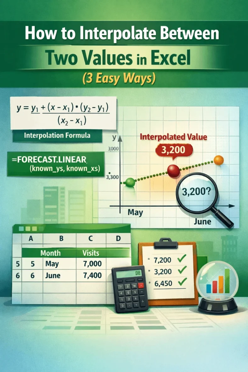 featured image - how to interpolate between two values in excel