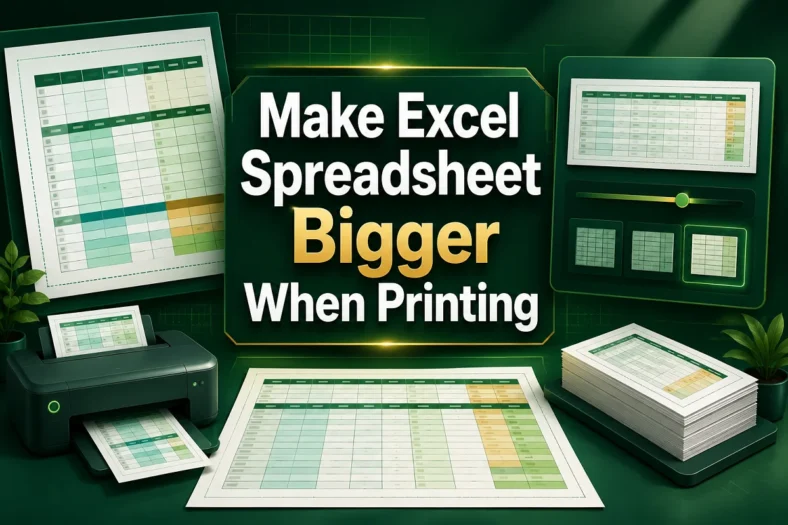 featured image - how to make excel spreadsheet bigger when printing