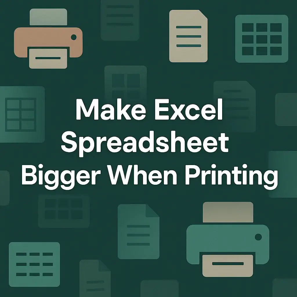 How to Make Excel Spreadsheet Bigger When Printing - Excel Insider