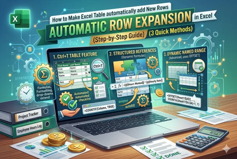 featured image - how to make excel table automatically add new row