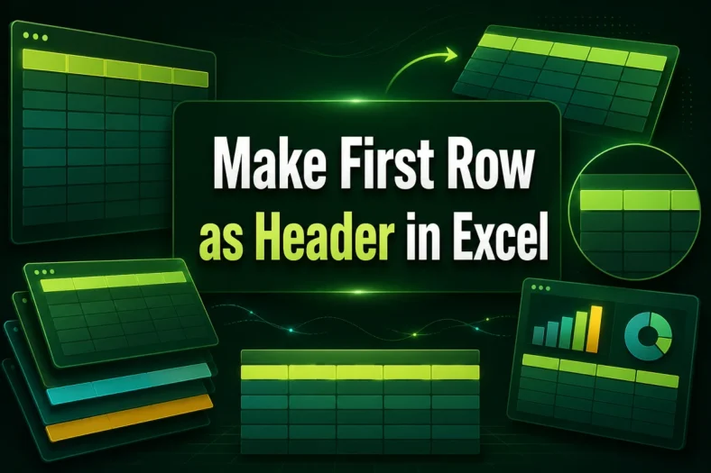 featured image - how to make first row as header in excel