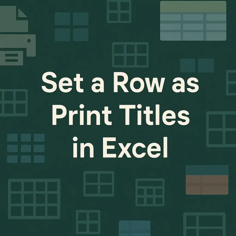 featured image - how to set a row as print titles in excel