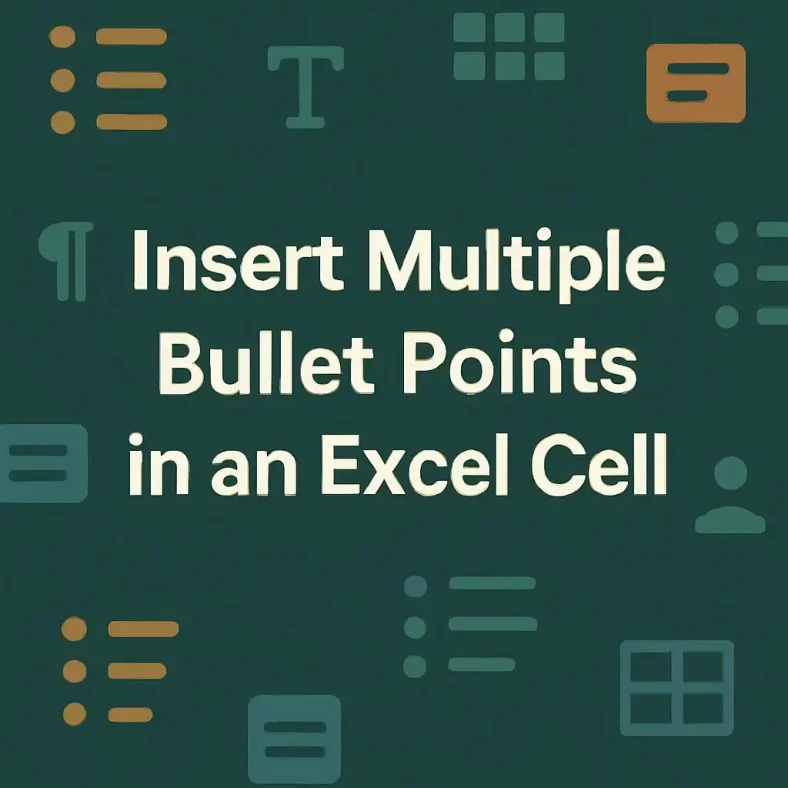 featured image - multiple bullet points in excel cell
