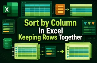 featured image - sort by column but keep rows together in excel