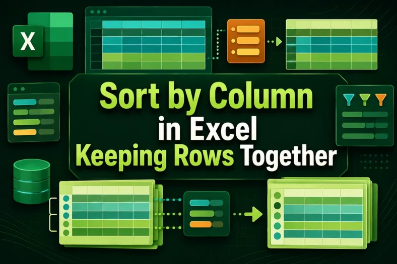 featured image - sort by column but keep rows together in excel