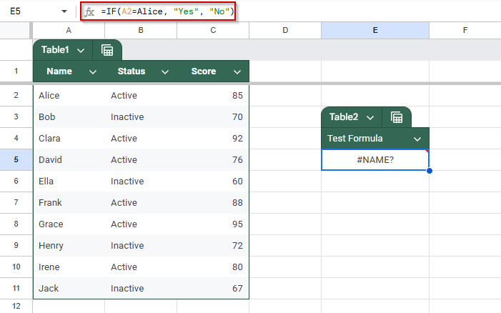 Resolve the #NAME? Error by Checking Formula Names and Strings