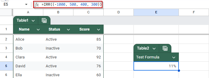 Fixing Mathematical Input Errors That Cause #NUM! in Google Sheets