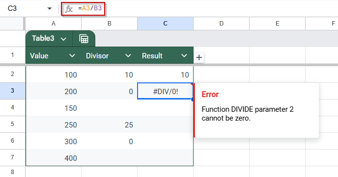 Prevent Division by Zero Errors with Defensive Formula Logic