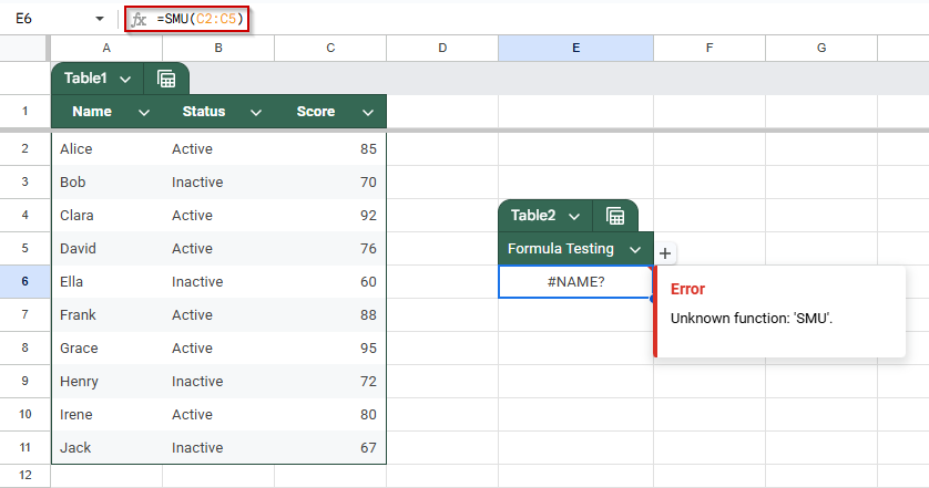 Start with an Equal Sign and Check for Typing Errors