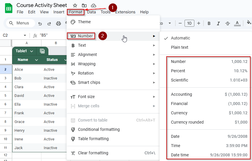 Ensure Data Types Match Within Your Formula