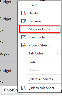 Duplicating the Sheet