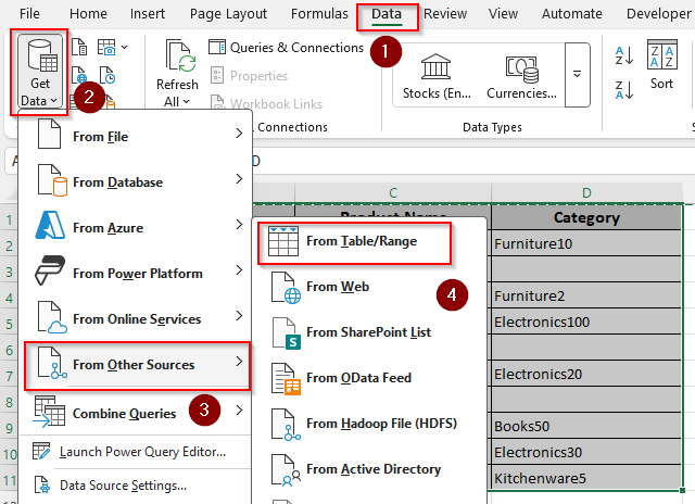 Using the Power Query Tool