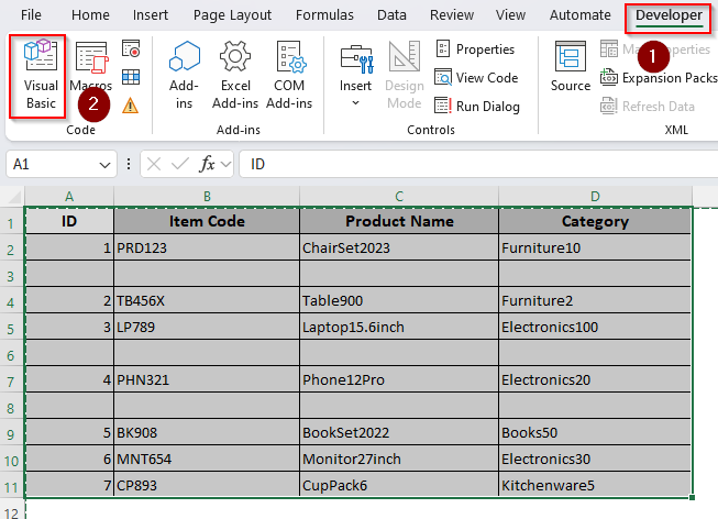 Applying a VBA Macro