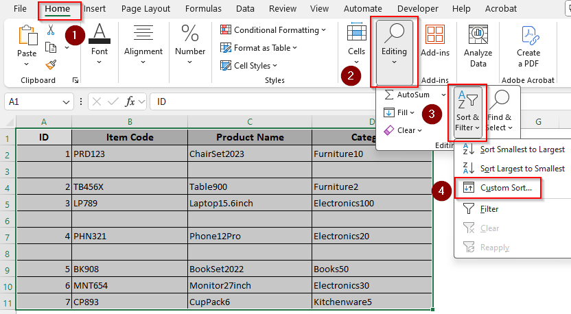 Sort Out Empty Rows and Delete