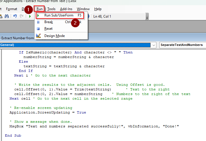 Eliminate Numbers with VBA Coding