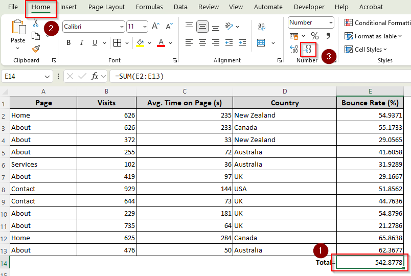 Format Cells to Round Up a Formula Result