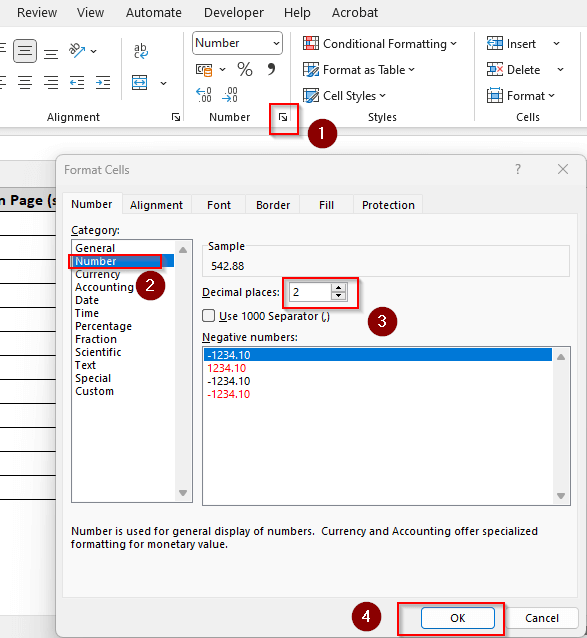 Format Cells to Round Up a Formula Result