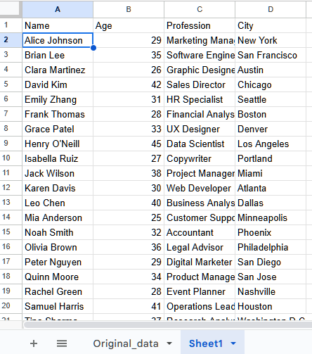 Hide Columns Using Filter Function in Google Sheets from Certain Users-2